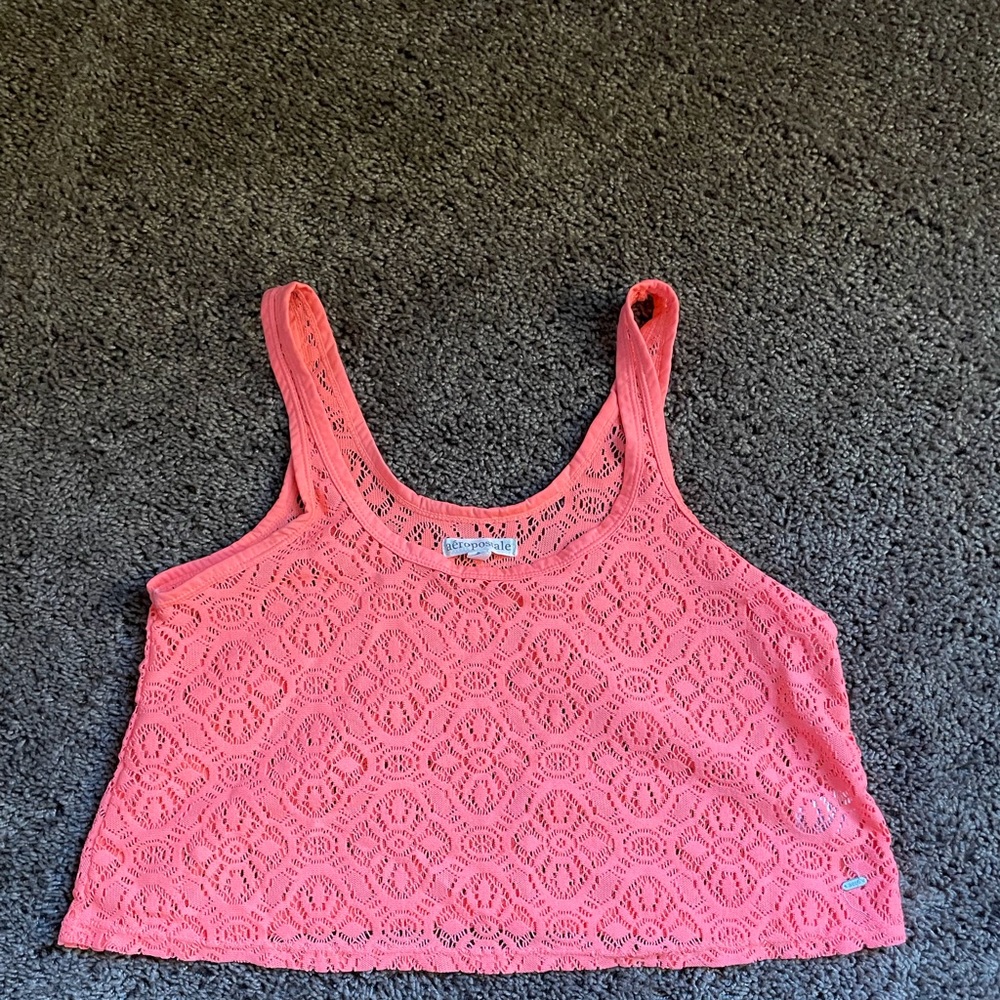 Pink shear crop top from Aeropostale